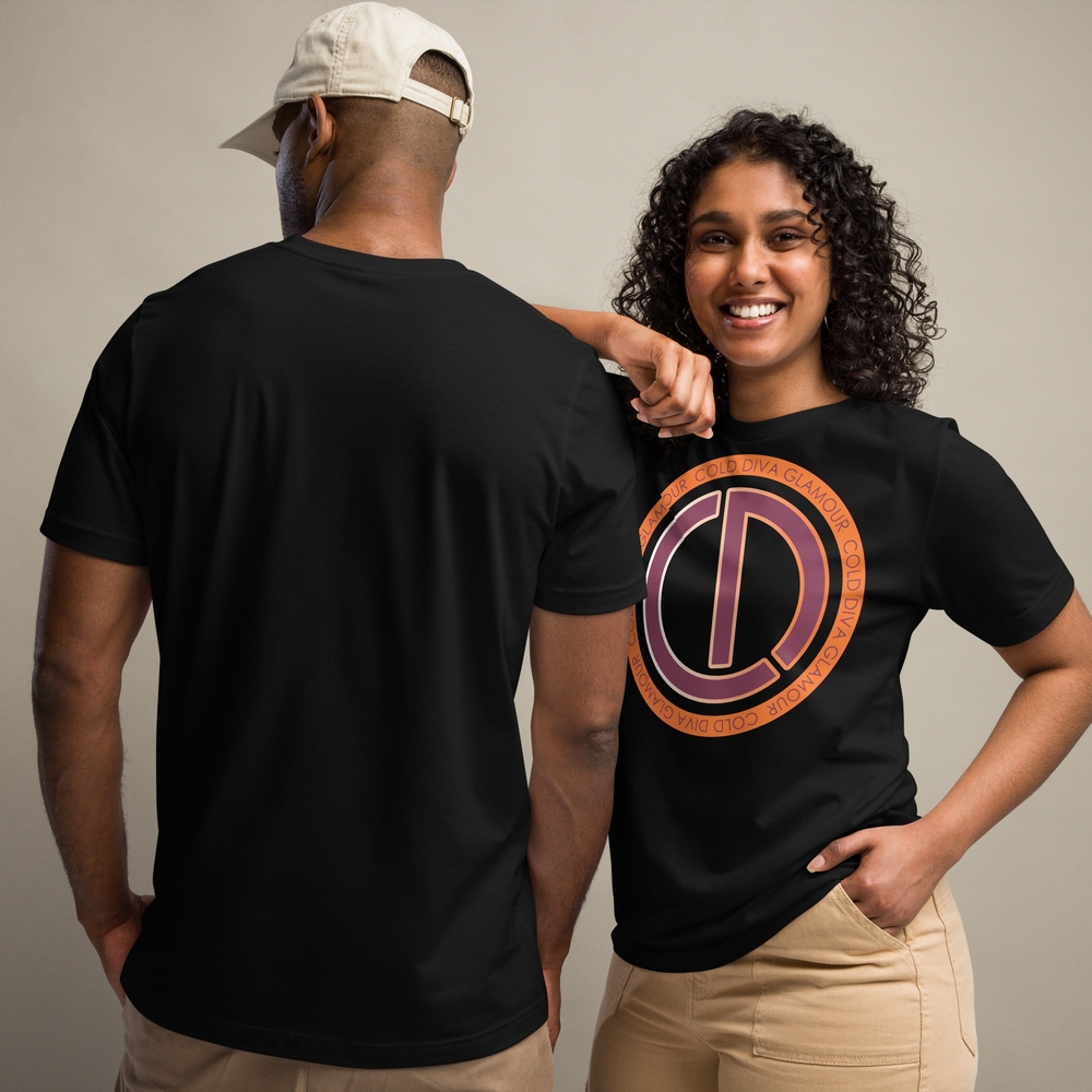 Black Short Sleeve Tee with Graphic Design